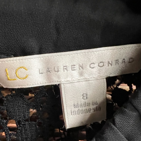 LC Laura  Conrad-‎ Black Dress- Lace overlay- Size:8, Pre-Owned - Picture 3 of 6